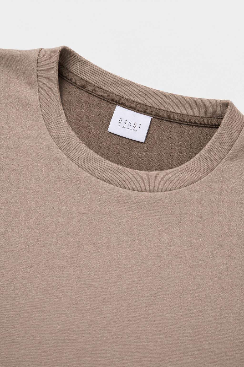 04651 A Trip in a Bag If Tee Long Sleeve Taupe