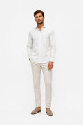 04651/ A Trip In A Bag Cloudy Shirt Slim Collar Light Grey