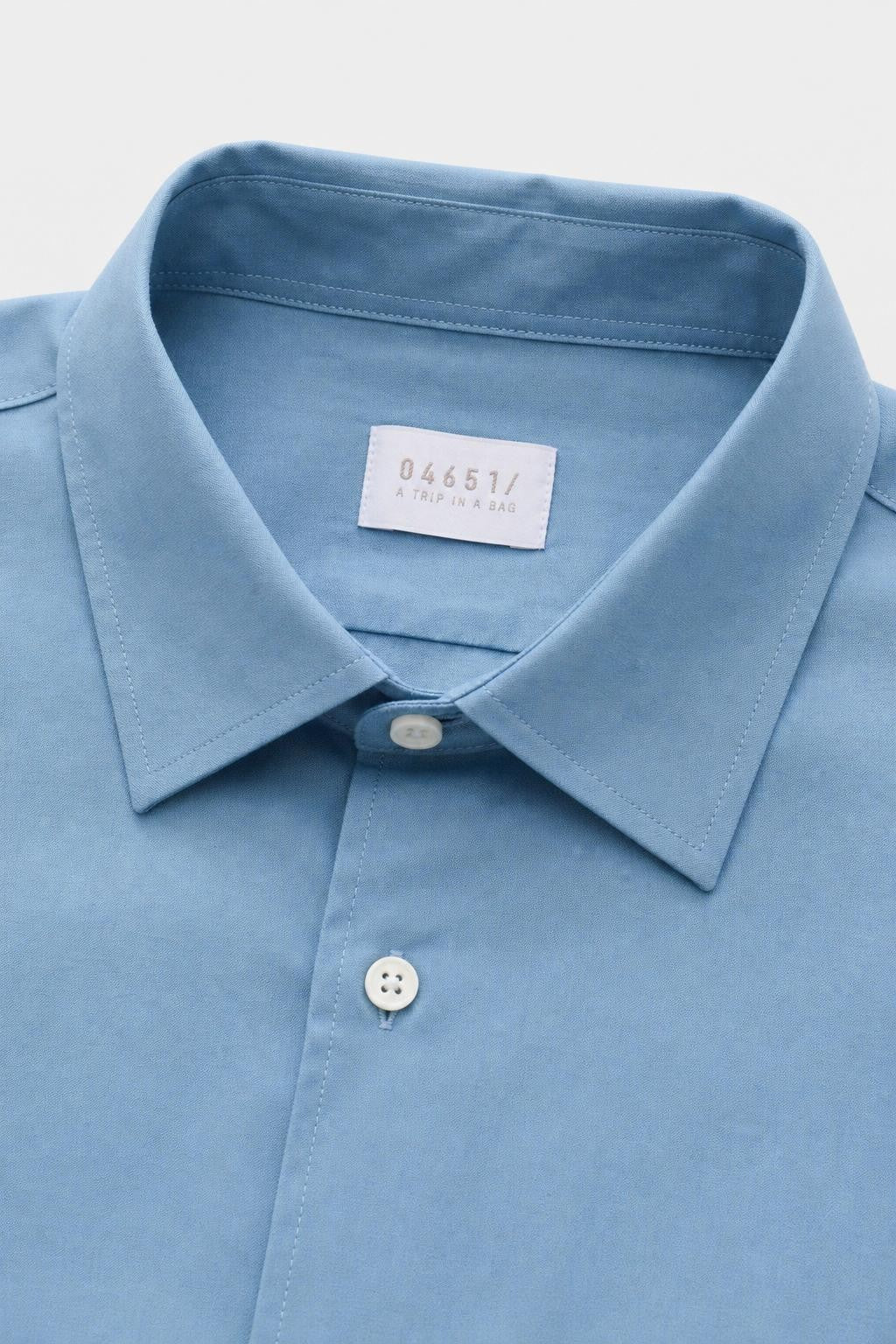 04651/ A Trip In A Bag Cloudy Shirt Slim Collar Smoky Blue