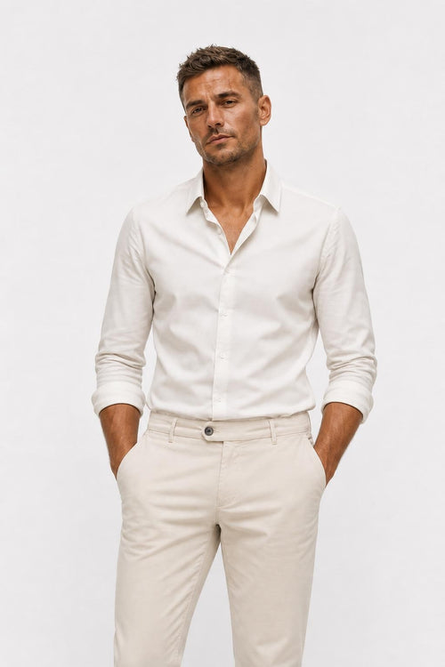 04651/ A Trip In A Bag Flex Light Cotton Jogger Pants Beige