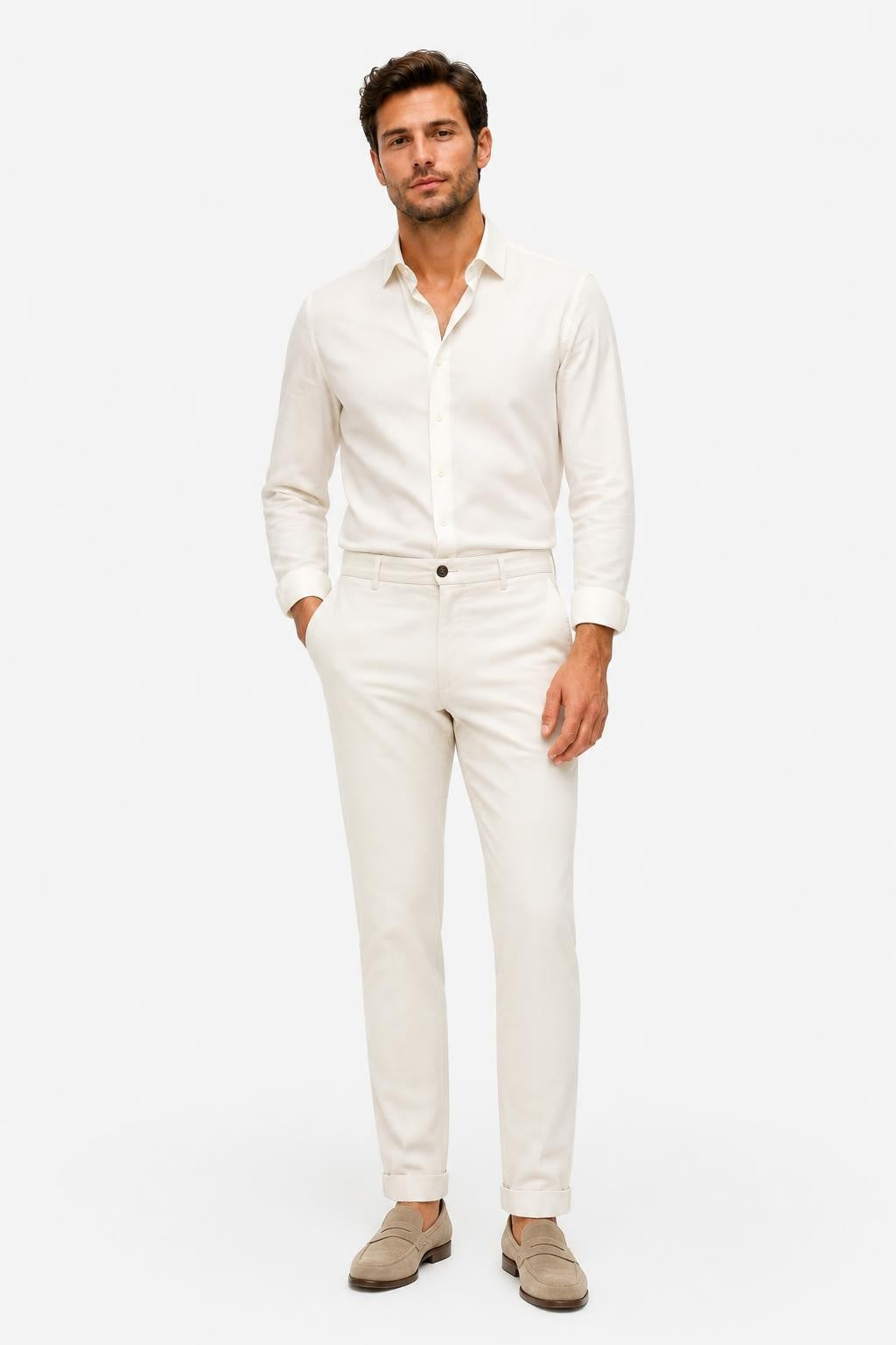 04651/ A Trip In A Bag Flex Light Cotton Jogger Pants Cream