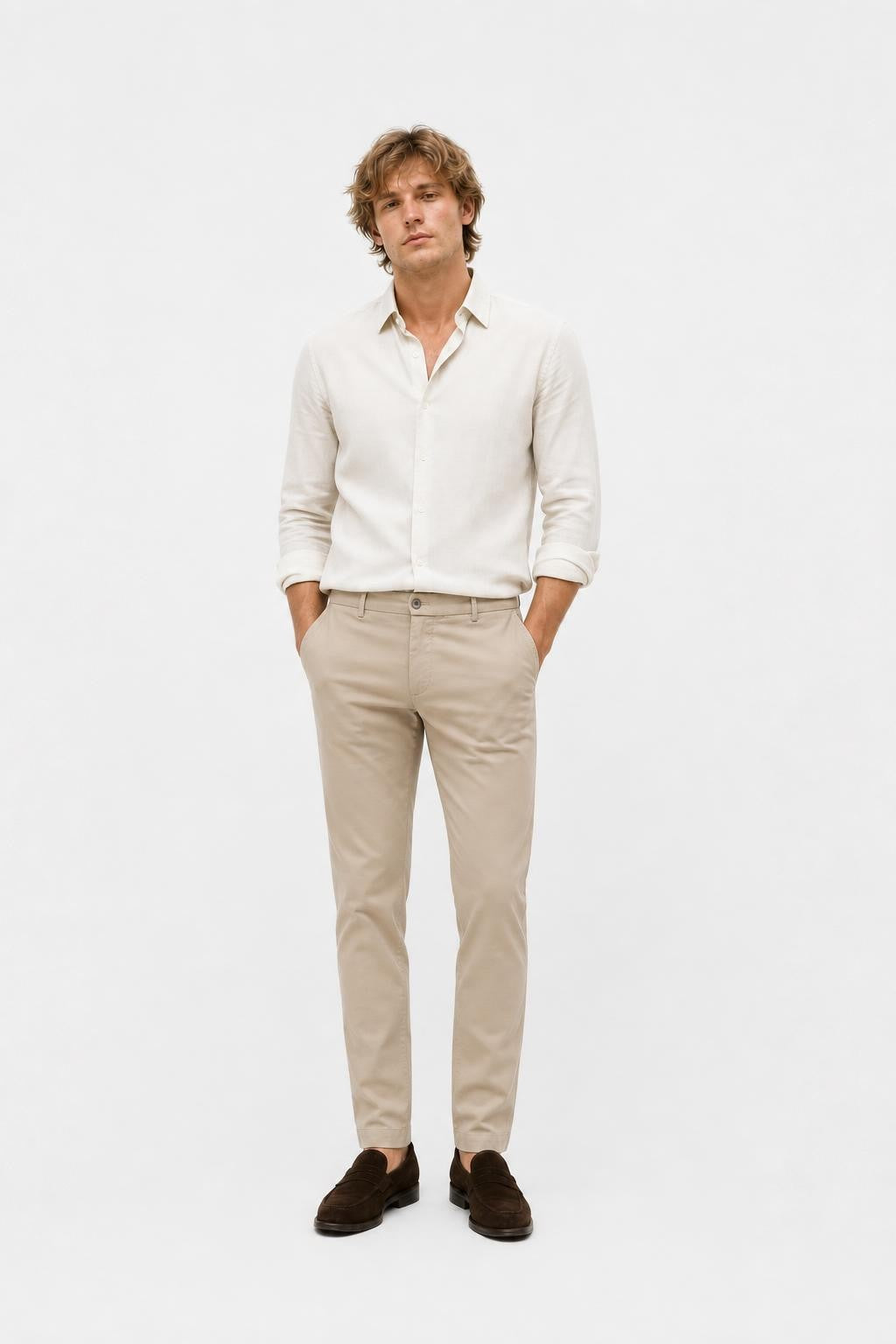 04651/ A Trip In A Tasche Flex Light Baumwolle Jogginghose Pants Taupe