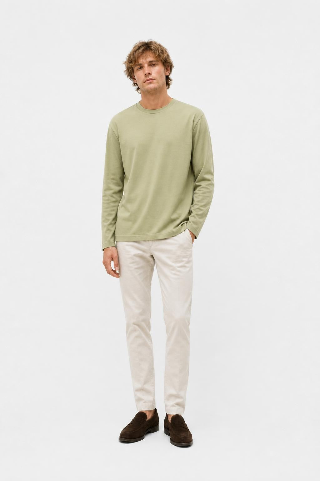 04651 A Trip in a Bag If Tee Long Sleeve Sage