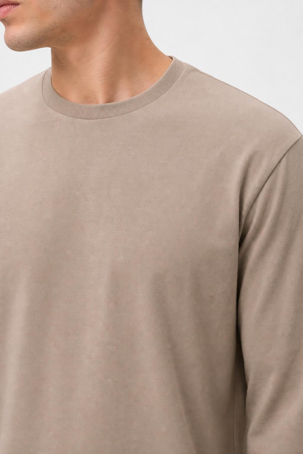 04651 A Trip in a Bag If Tee Long Sleeve Taupe