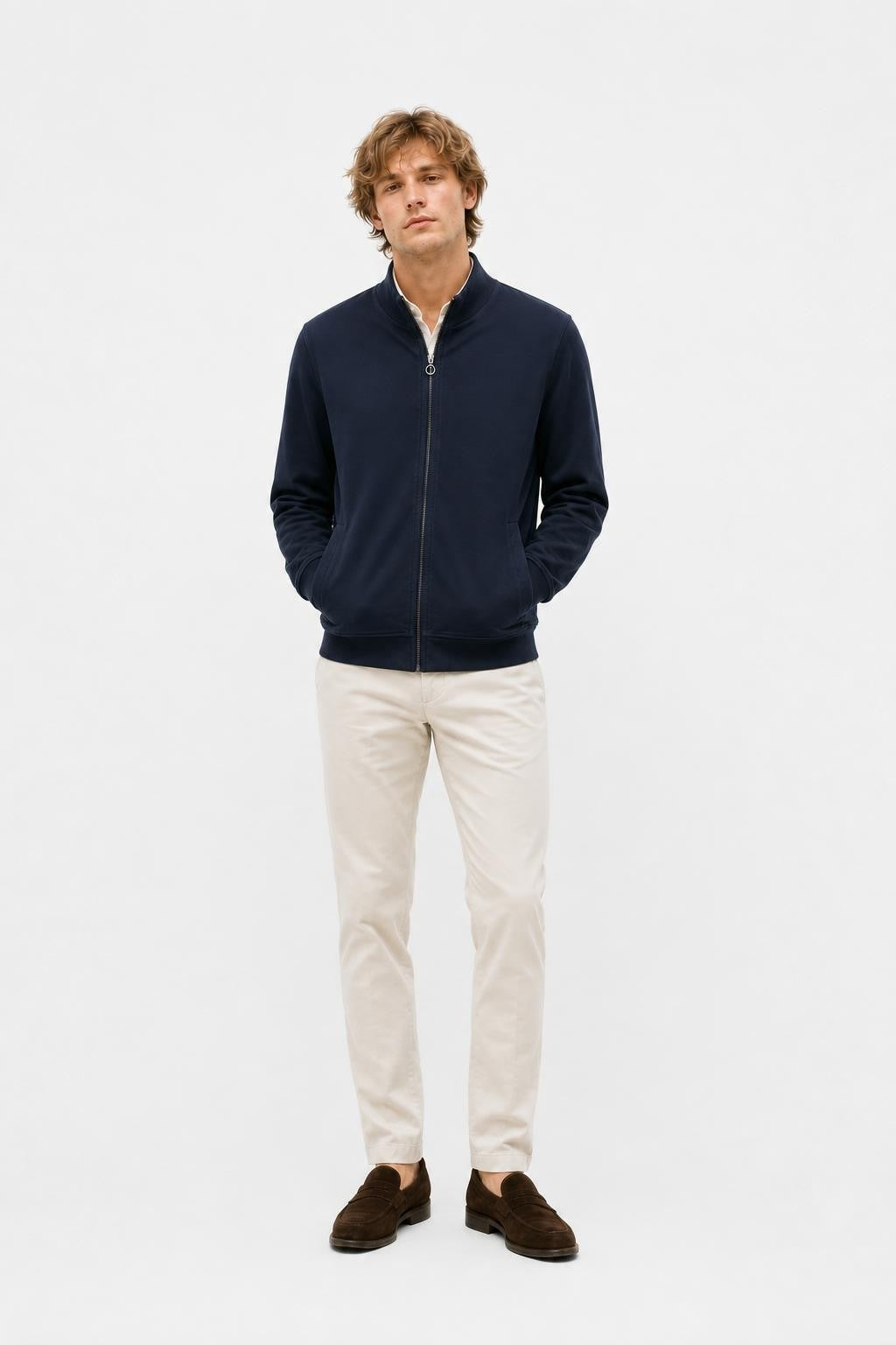 04651/ A Trip in a Bag Cotton Sweat Jacket 'IF Track' Navy