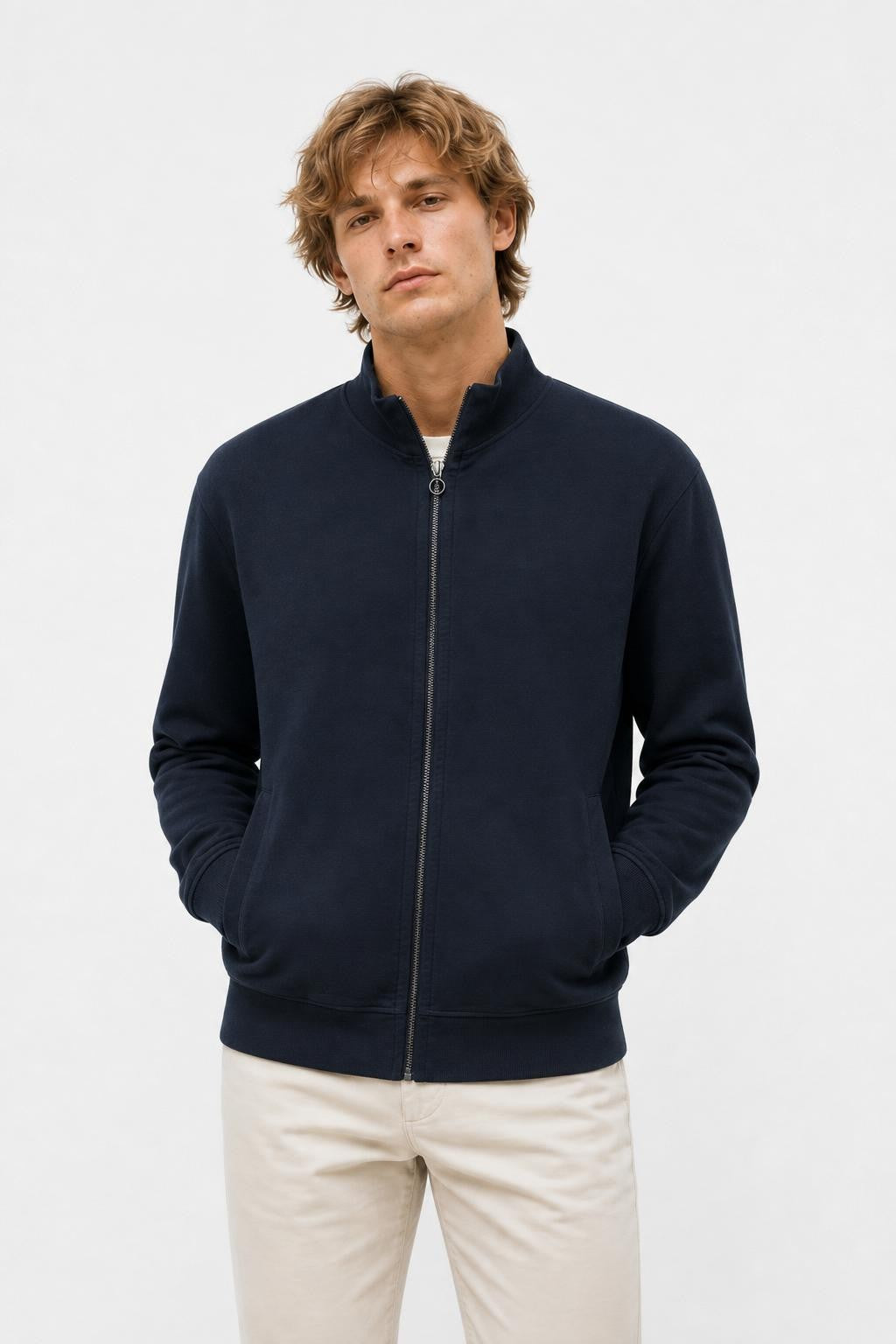 04651/ A Trip in a Bag Cotton Sweat Jacket 'IF Track' Navy