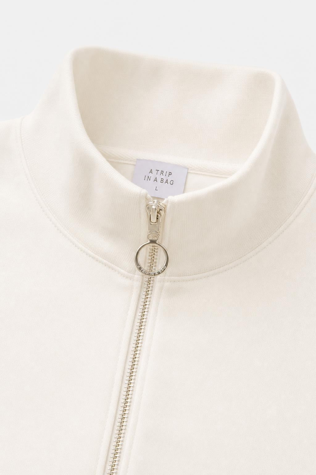 04651/ A Trip in a Bag Cotton Sweat Jacket 'IF Track' Off White