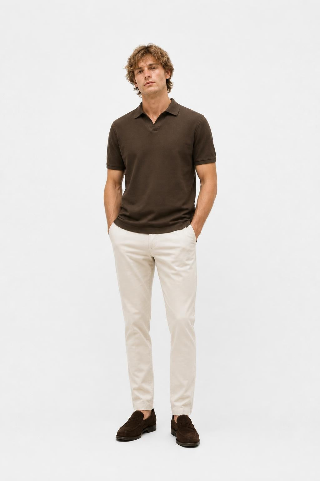 04651/ A Trip in a Bag Polo Shirt 'Johnny' Dark Brown