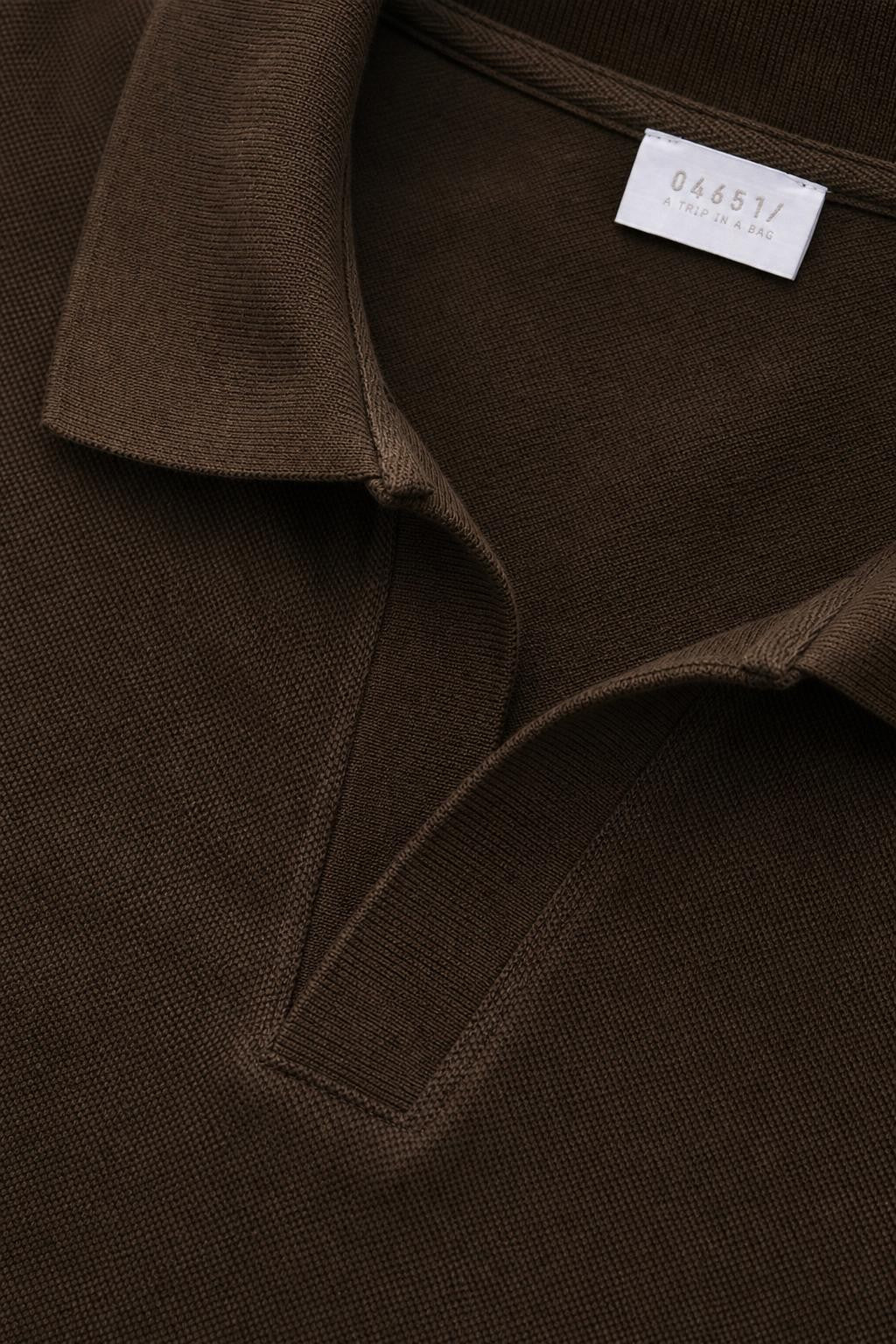 04651/ A Trip in a Bag Polo Shirt 'Johnny' Dark Brown