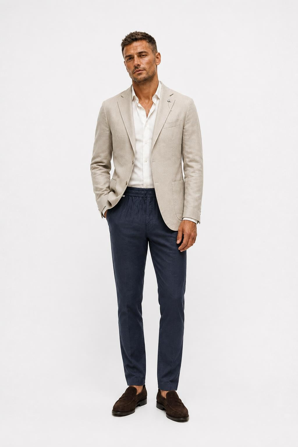 04651/ A Trip In A Tasche Leinen Pants Navy