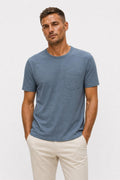 04651 A Trip in a Bag Linen Pocket T-Shirt Grey Blue