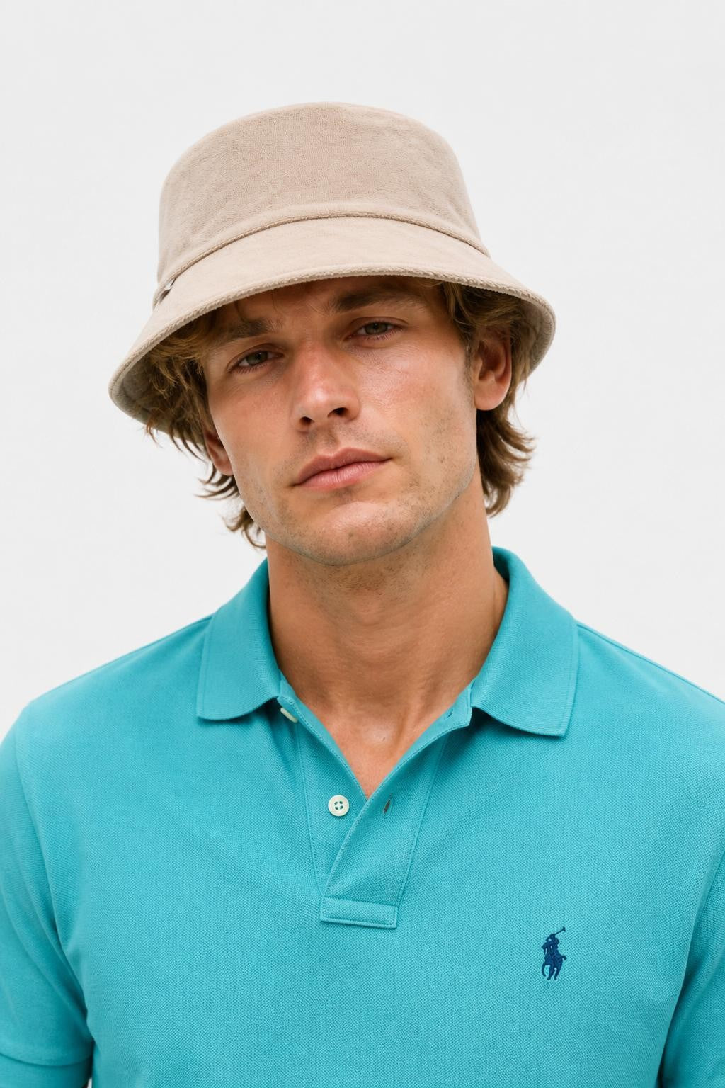 04651/ A Trip in a Bag Reversible Terry Bucket Hat Beige