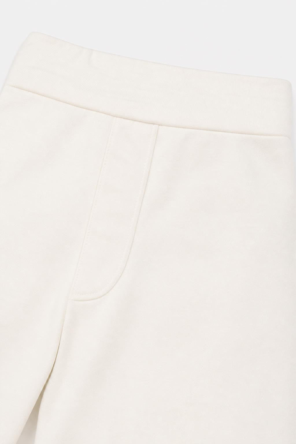 04651/ A Trip In A Bag Cotton Stretch Sweat Shorts Off-White