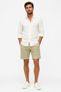 04651/ A Trip In A Bag Cotton Stretch Sweat Shorts Sage