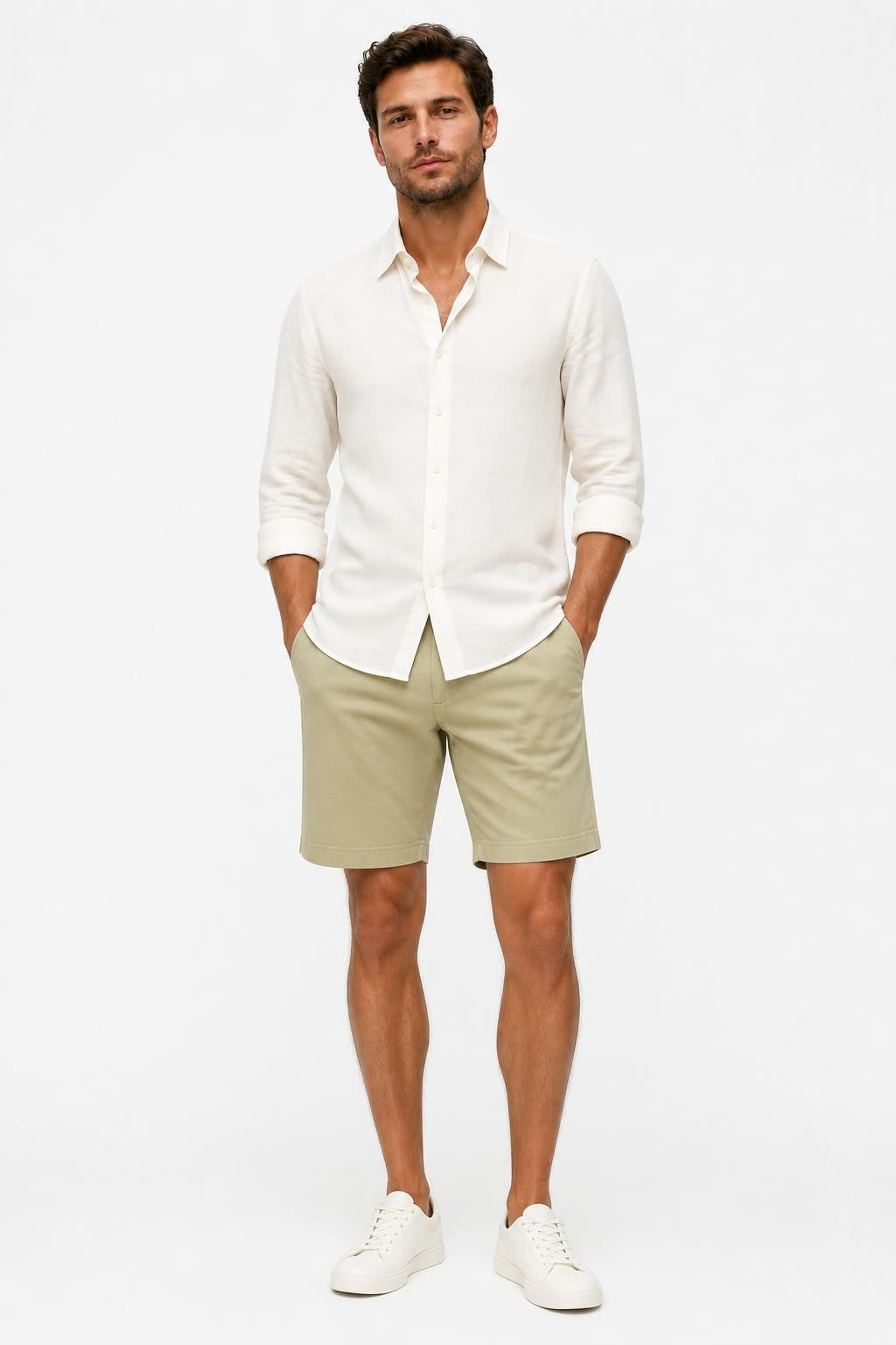 04651/ A Trip In A Bag Cotton Stretch Sweat Shorts Sage