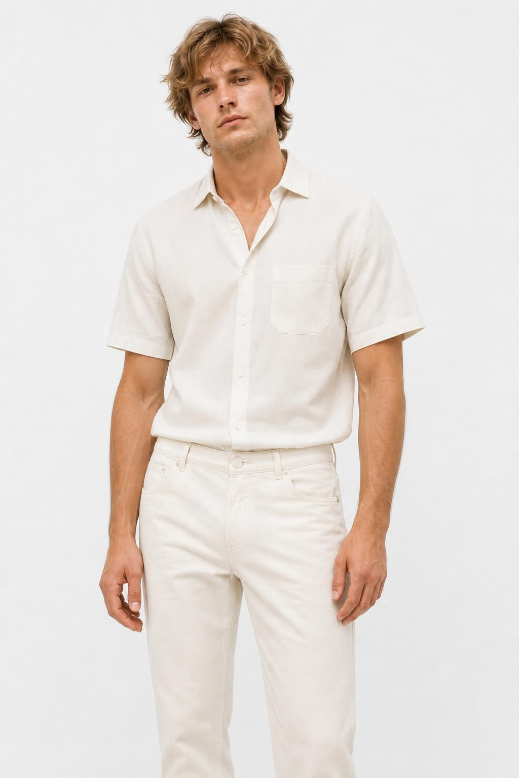 Ami Paris Large Fit Denim Jeans Off-White