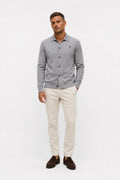 Ami Paris Merino Wolle Cardigan Grau meliert