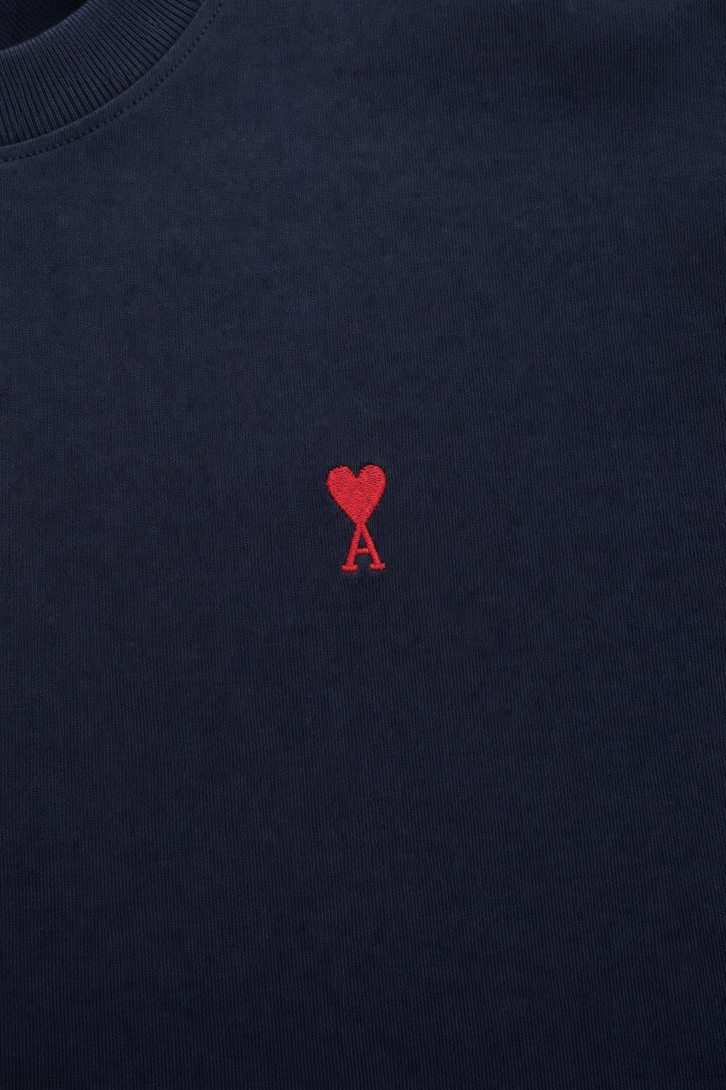 Ami Paris T-Shirt Crew Neck Navy