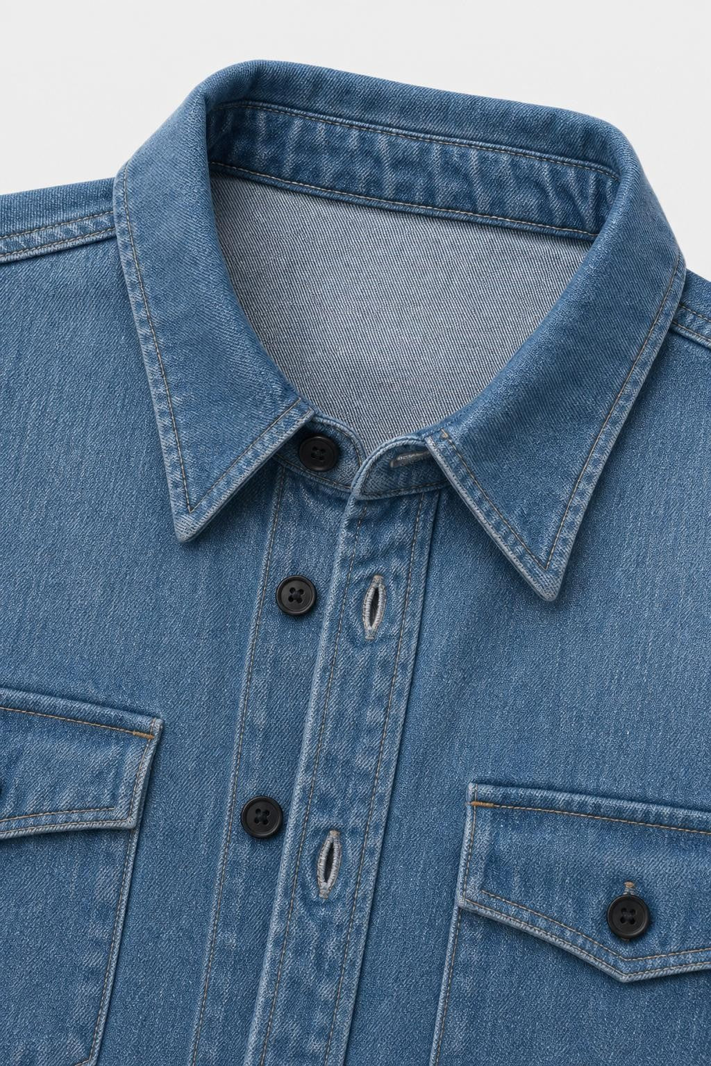 A.P.C. Denim Cotton Overshirt Smoky Blue