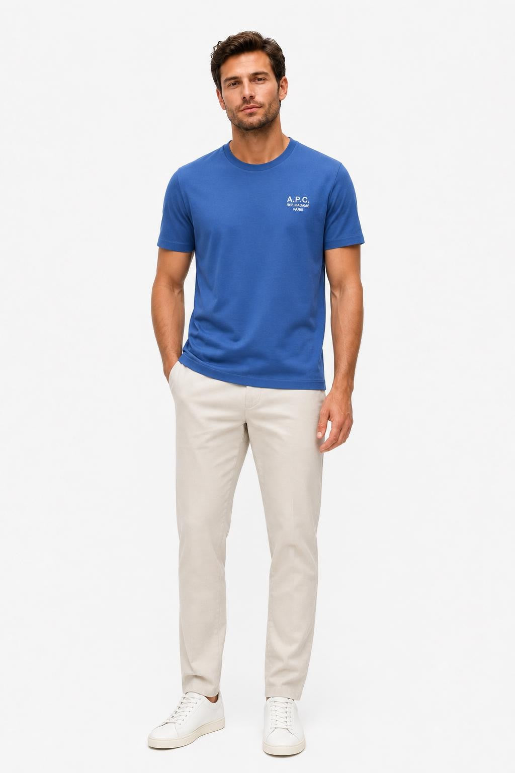 A.P.C. T-Shirt 'Standard Rue Madame' Blue
