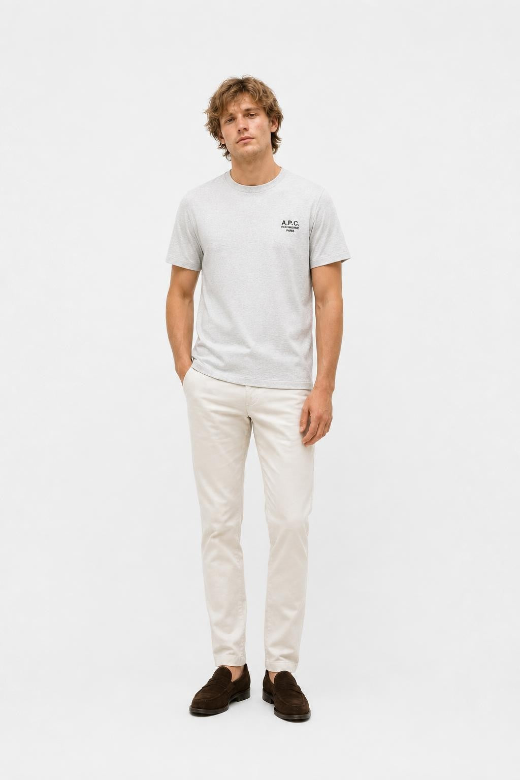A.P.C. Standard Rue Madame T-Shirt Light Grey
