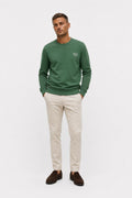 A.P.C. Cotton Crew Neck Sweatshirt 'Standard Rue Madame' Dark Green