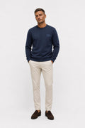 A.P.C. Cotton Crew Neck Sweatshirt 'Standard Rue Madame' Navy