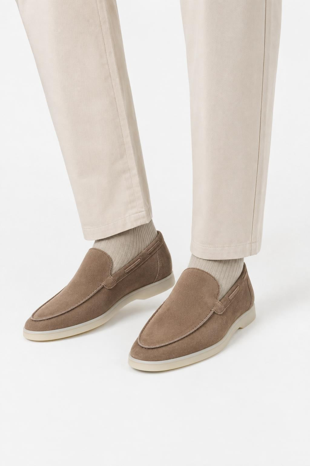 Aurélien Suede Loafers 'Yacht 2.0' Grey-Brown