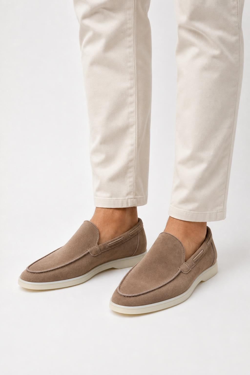Aurélien Suede Loafers 'Yacht 2.0' Grey-Brown