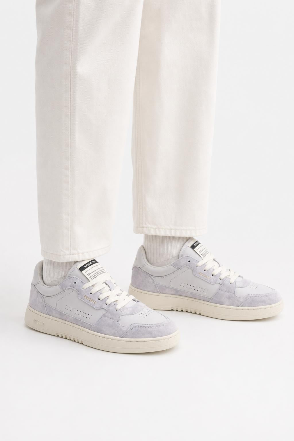Axel Arigato Leather Sneakers 'Dice Lo' Pastel Blue/Light Grey