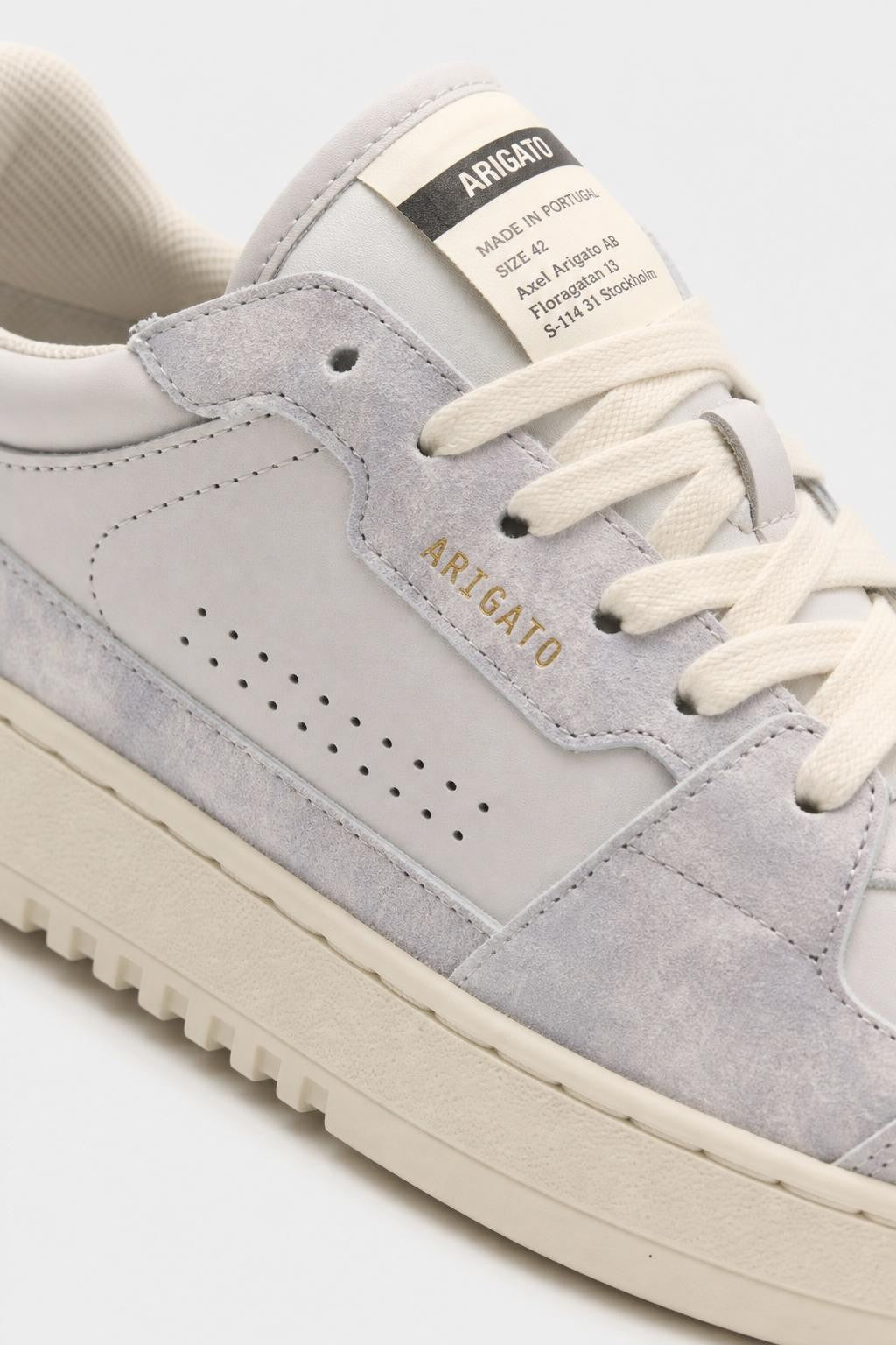 Axel Arigato Leather Sneakers 'Dice Lo' Pastel Blue/Light Grey