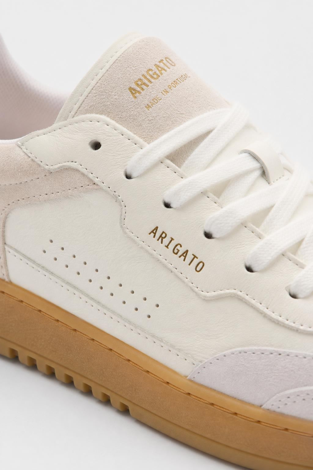 Axel Arigato Leather Sneakers 'Dice T-Toe' Cream/Light Grey