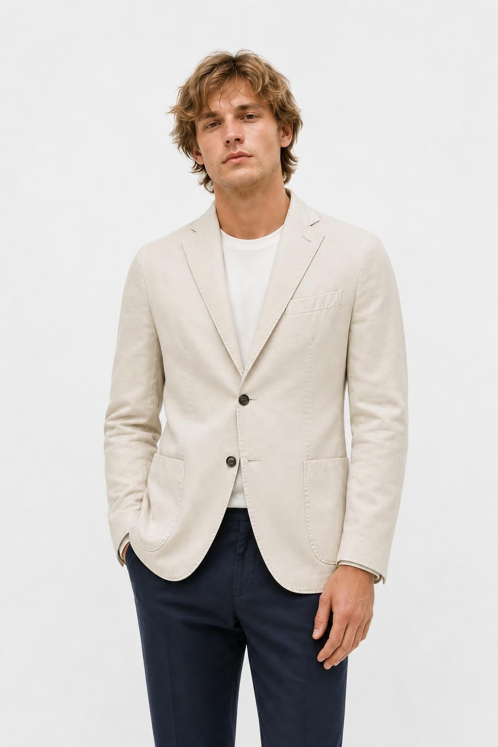 Boglioli K. Jacket Cotton Blazer Cream