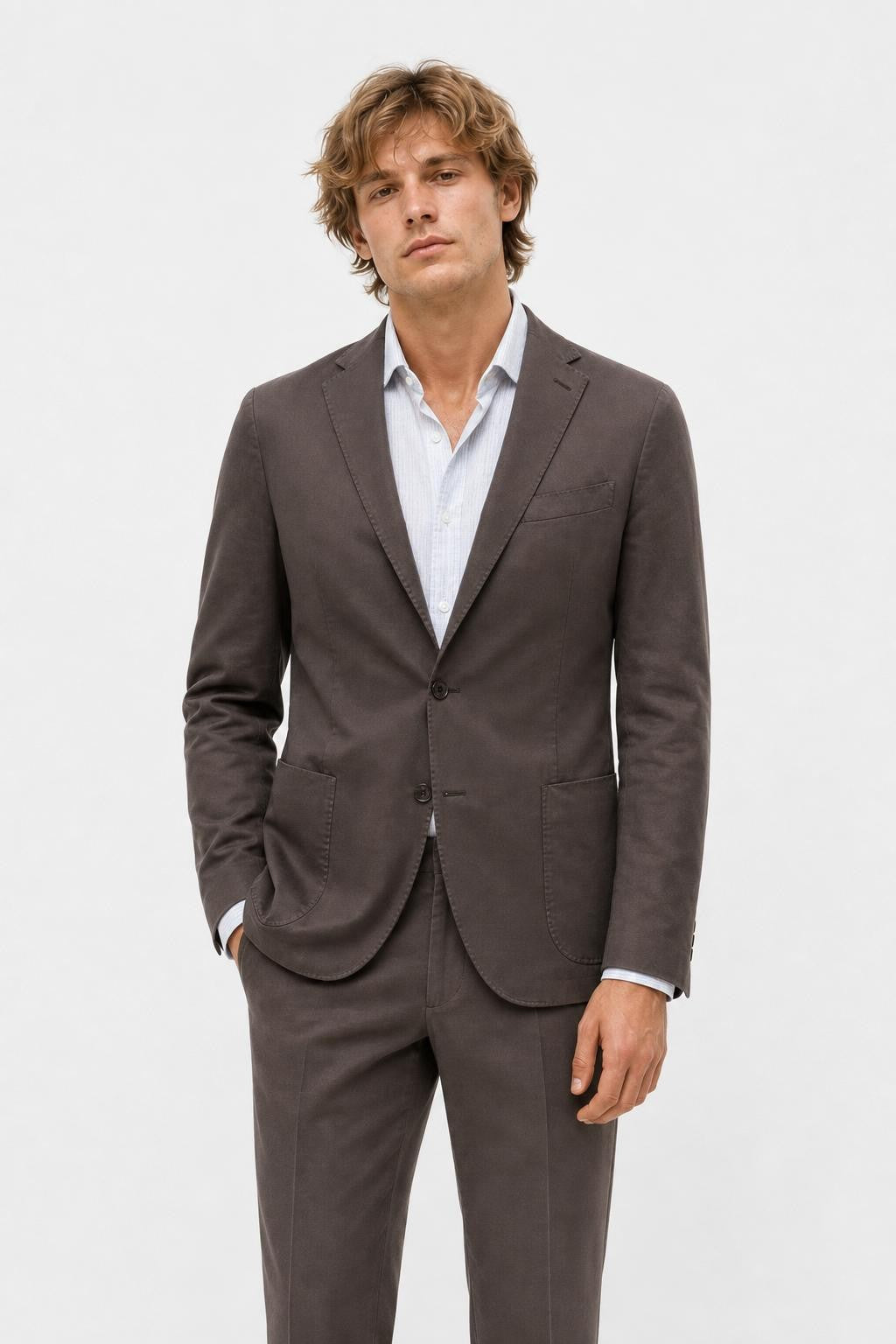 Boglioli K. Jacket Cotton Blazer Dark Brown