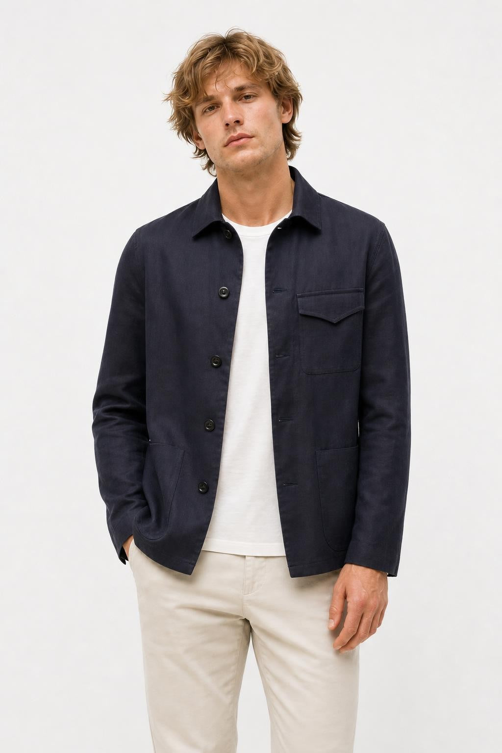 Boglioli K. Jacket Cotton Blazer Navy
