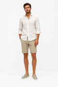 Briglia 1949 Cotton Stretch Bermuda Shorts Taupe