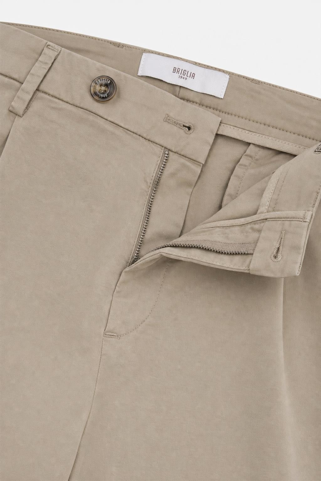 Briglia 1949 Cotton Stretch Bermuda Shorts Taupe