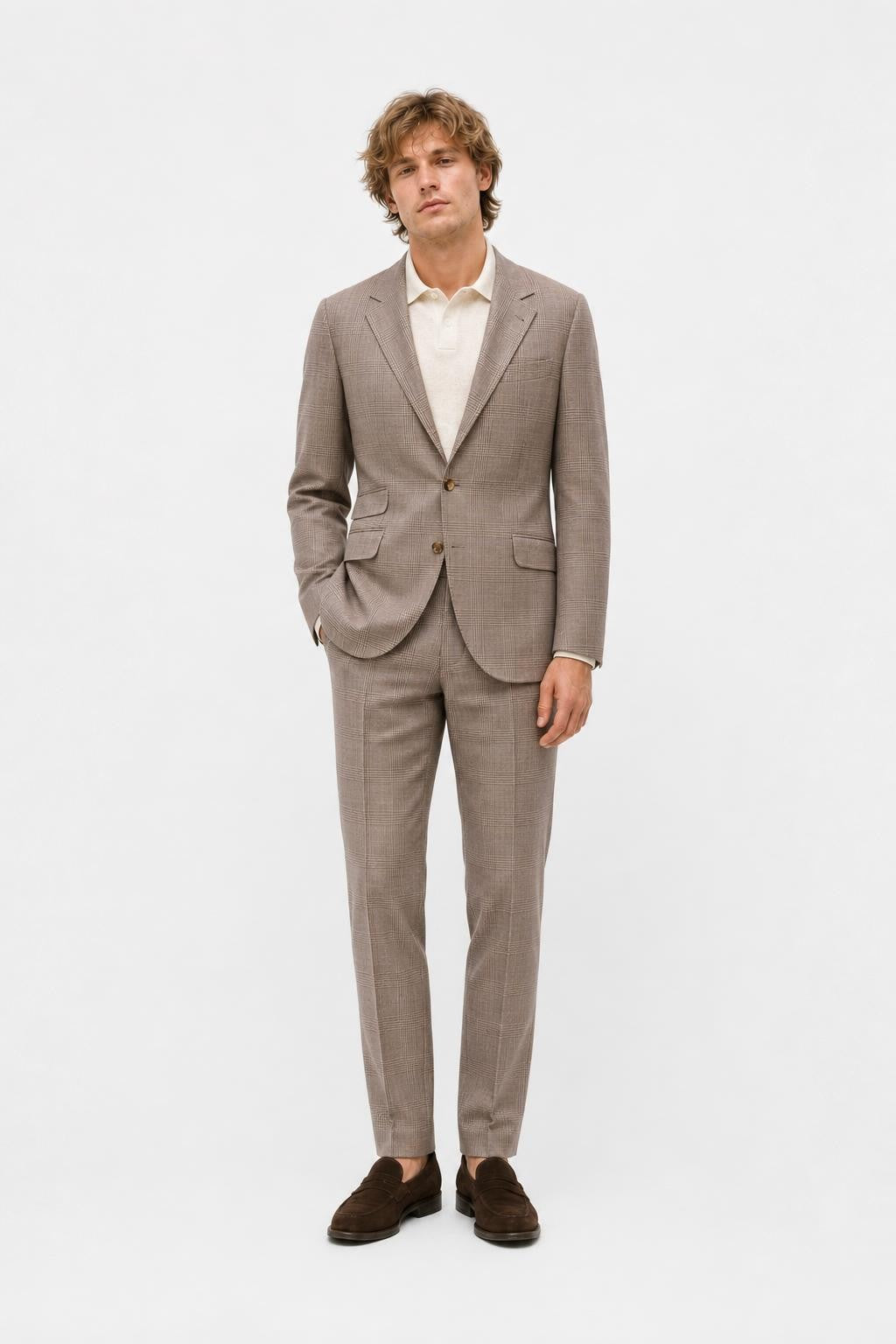 Brunello Cucinelli Suit Grey-Brown/Grey Checked