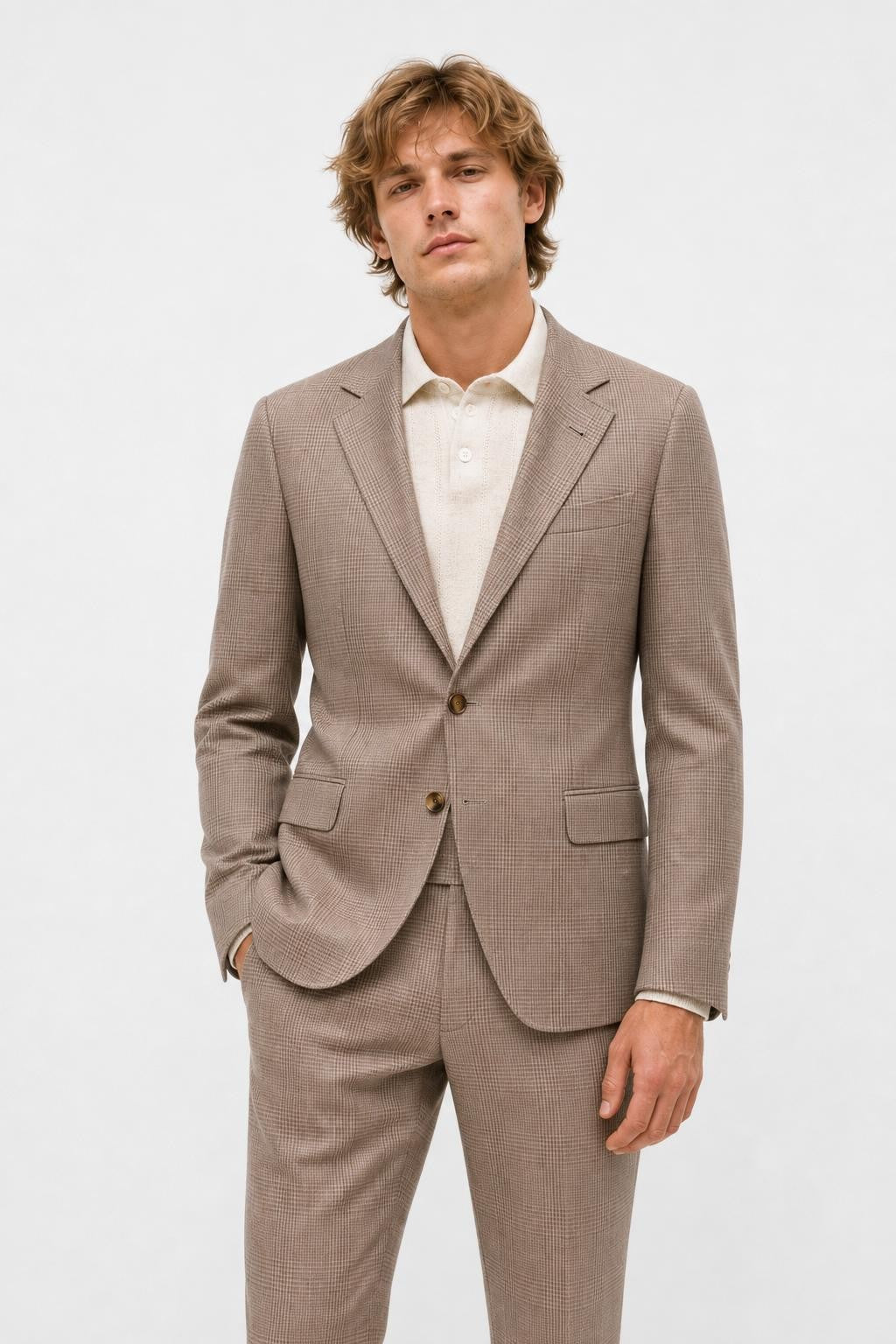 Brunello Cucinelli Suit Grey-Brown/Grey Checked