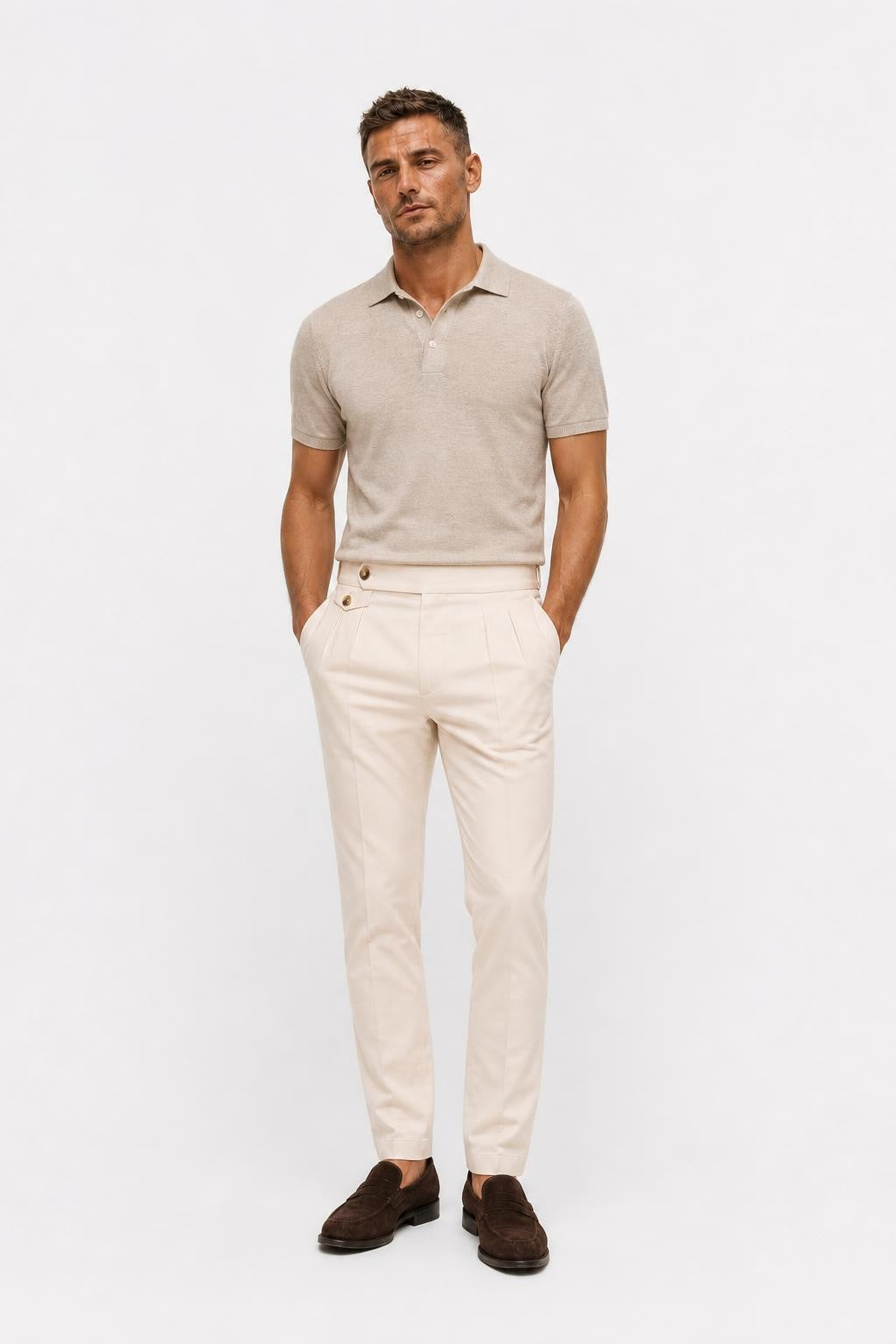Brunello Cucinelli Traditional Fit Denim Jeans Cream