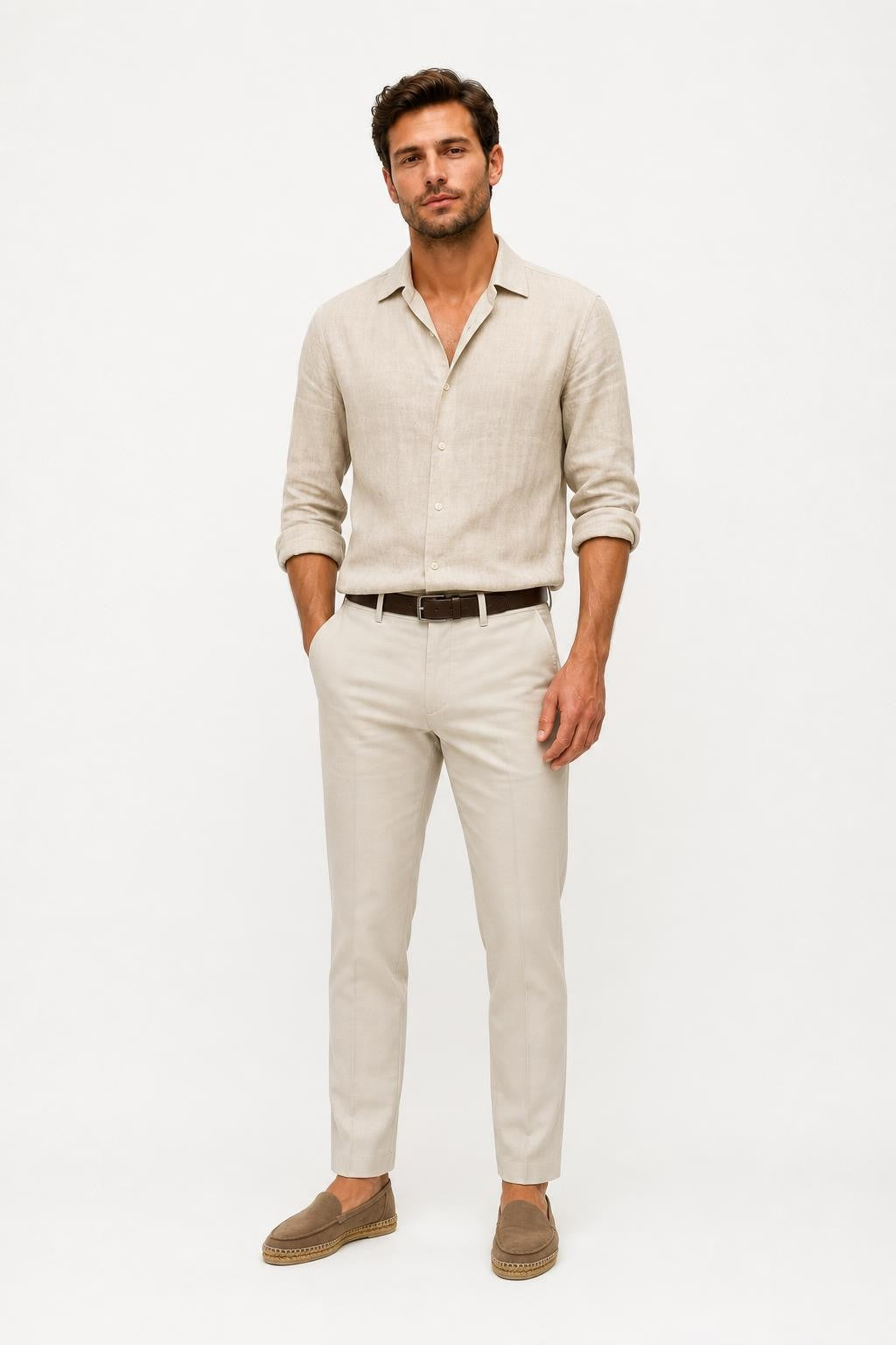 Castañer Suede Espadrilles 'Nino T' Taupe
