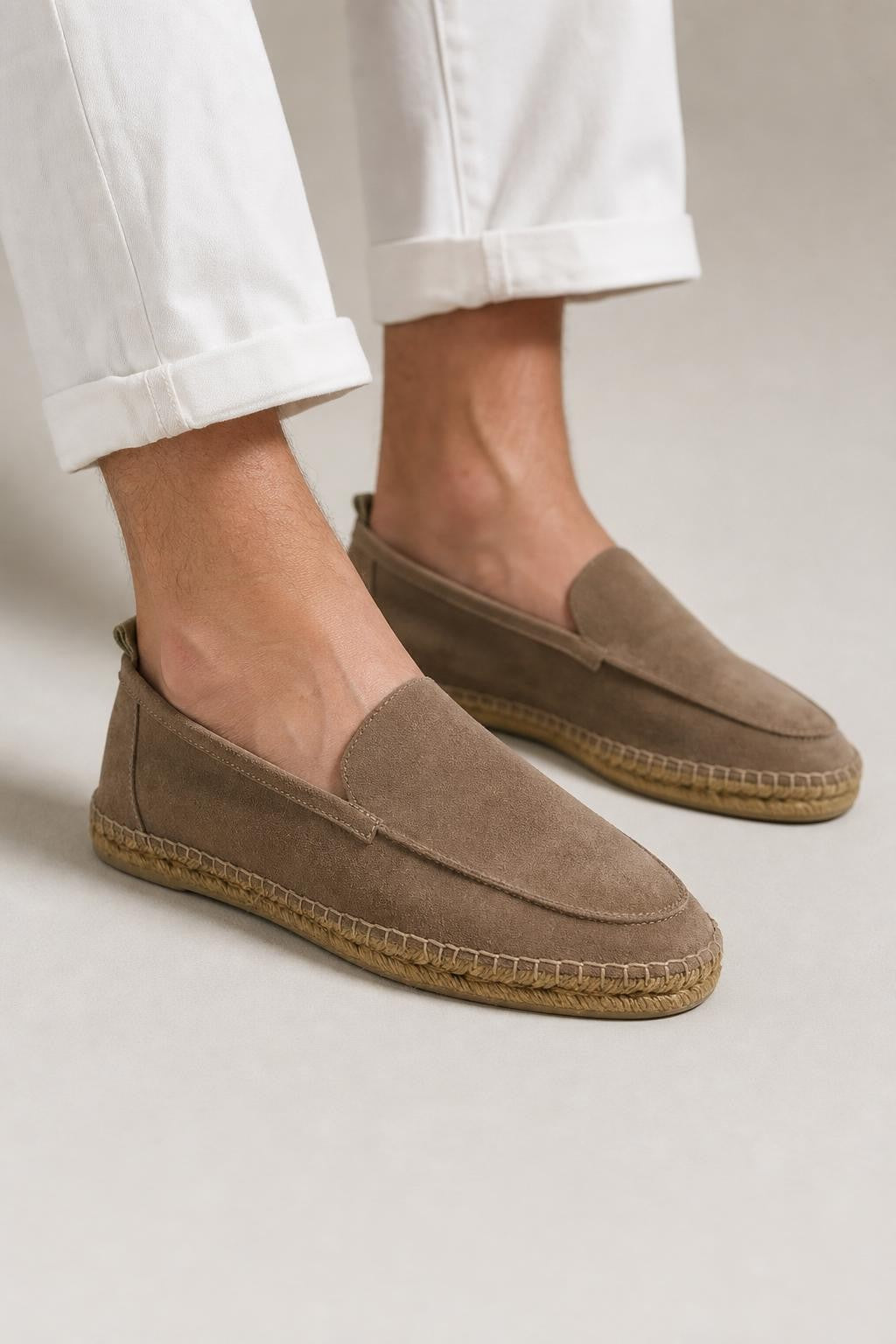 Castañer Suede Espadrilles 'Nino T' Taupe