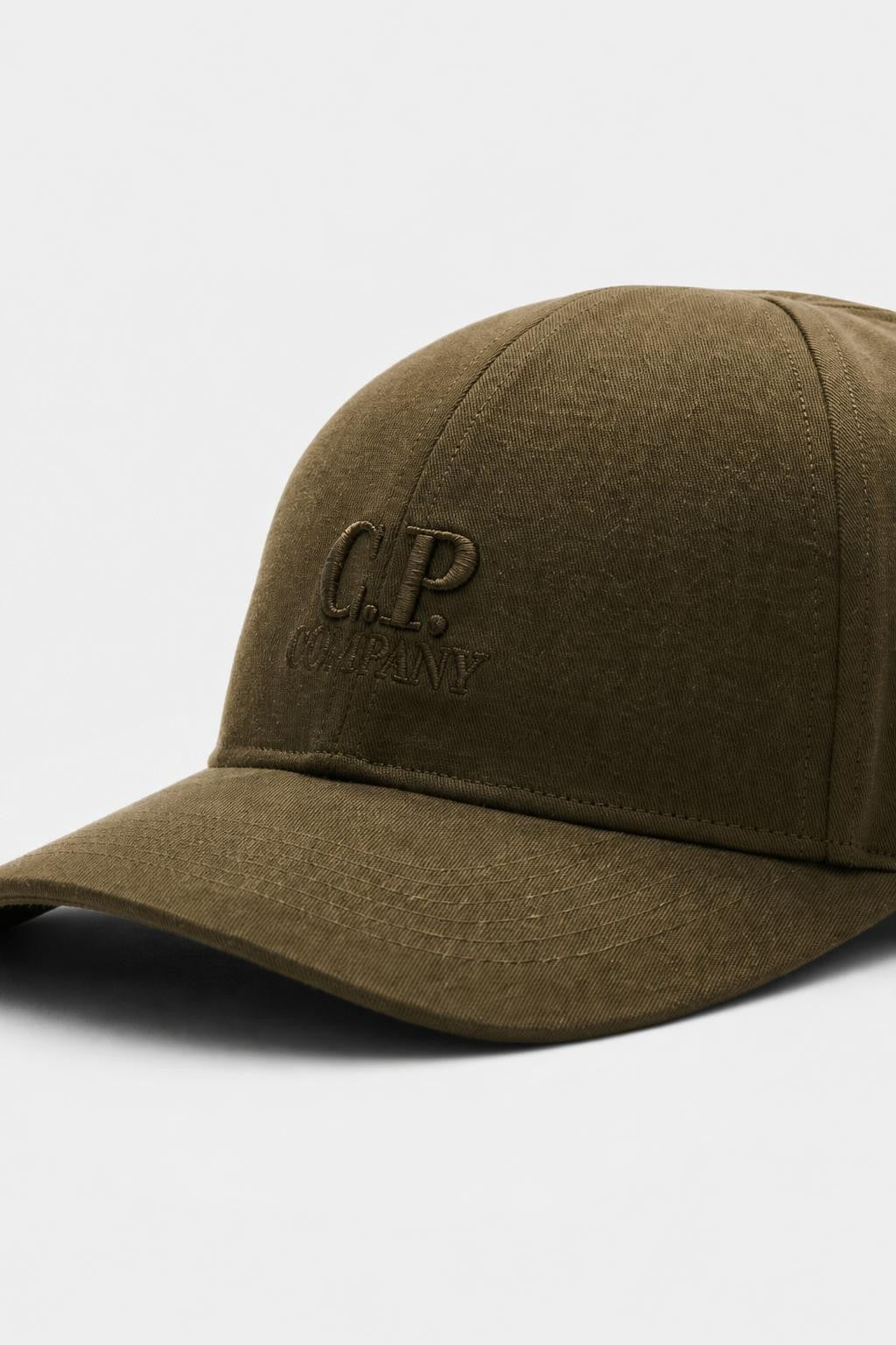 C.P. Company Cotton Baseball Cap Khaki