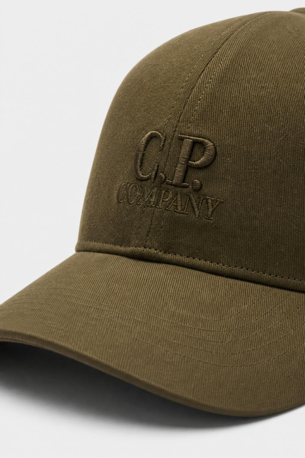 C.P. Company Cotton Baseball Cap Khaki