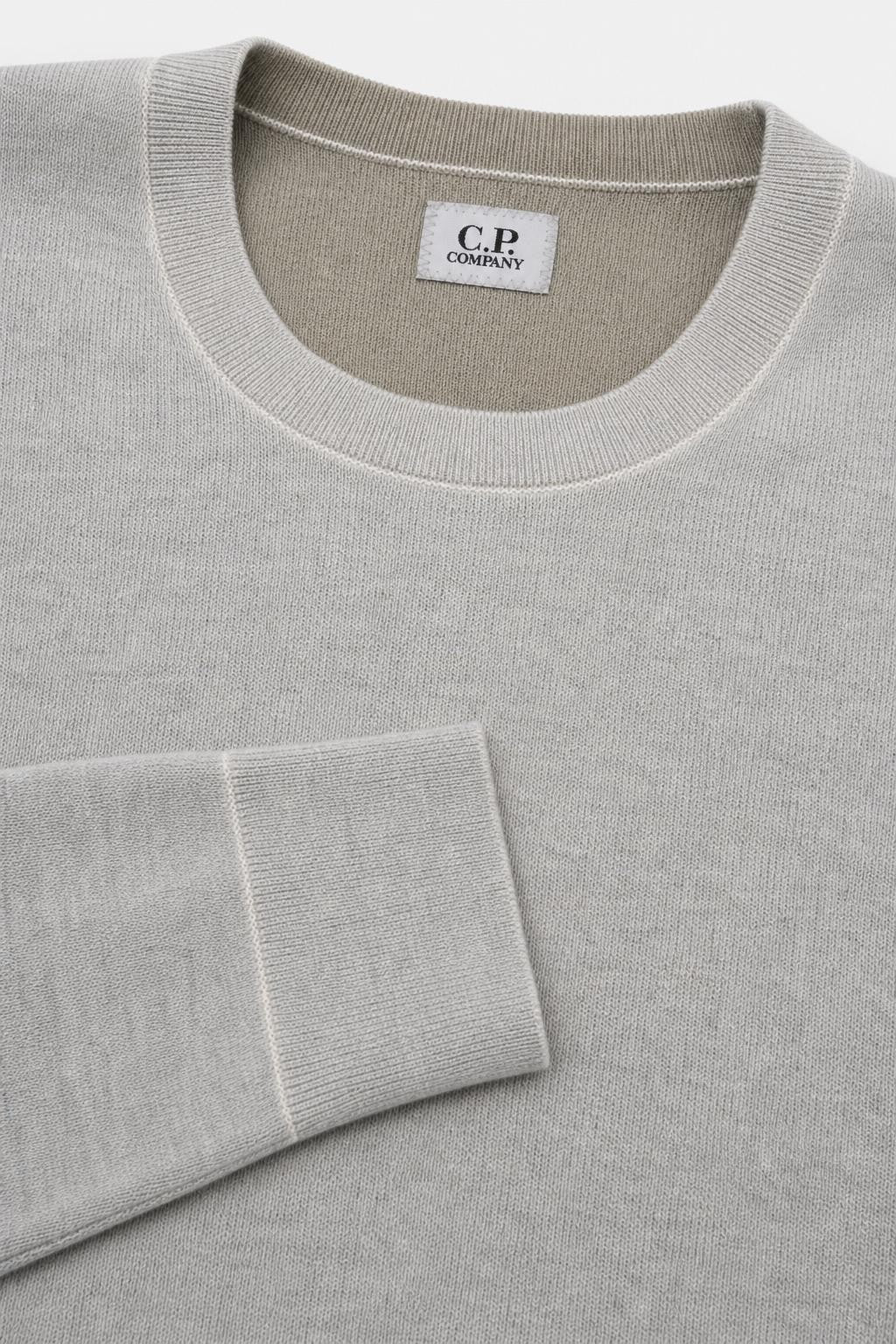 C.P. Company Wool Blend Crew Neck Jumper Grey