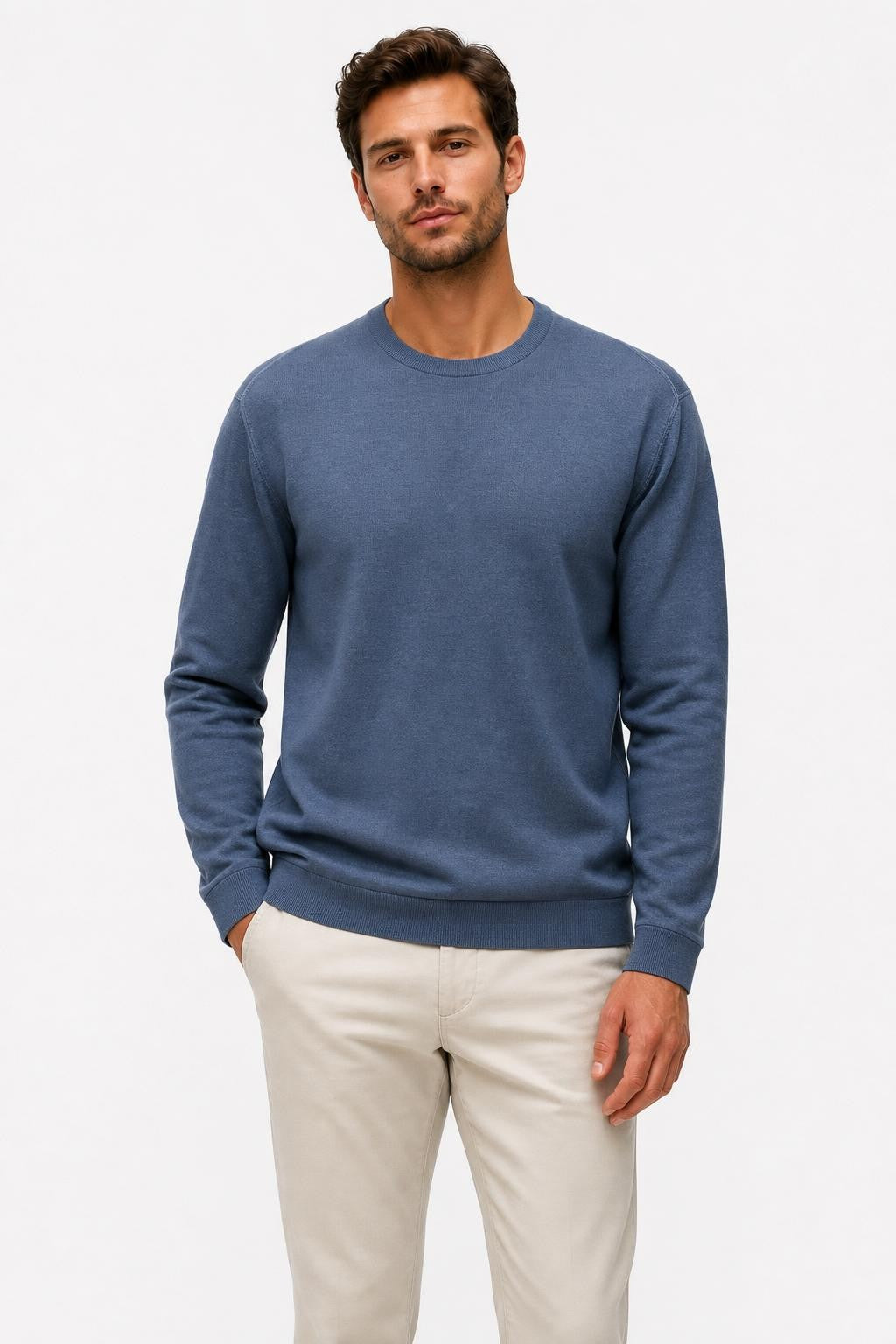 C.P. Company Wool Blend Crew Neck Jumper Navy