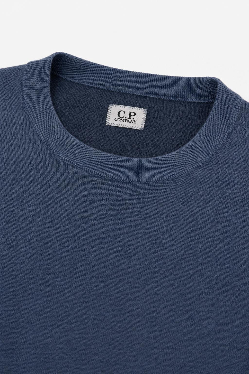 C.P. Company Wool Blend Crew Neck Jumper Navy