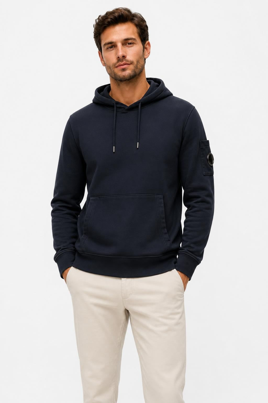 C.P. Company Baumwolle Hooded Pullover Navy