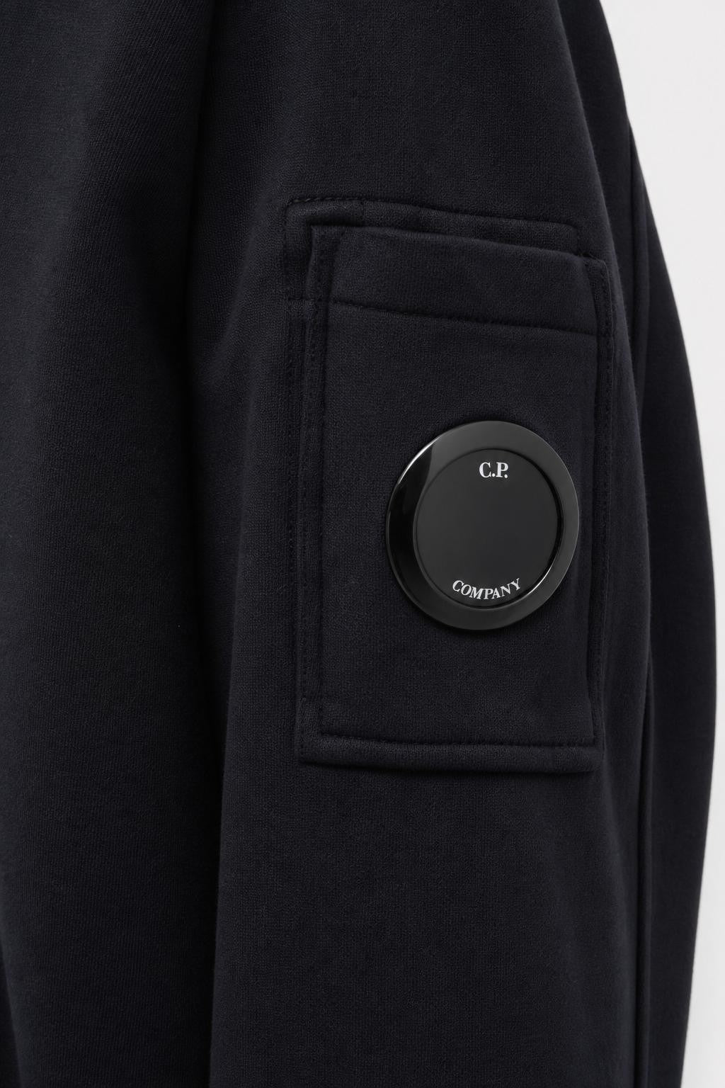 C.P. Company Cotton Hooded Jumper Navy