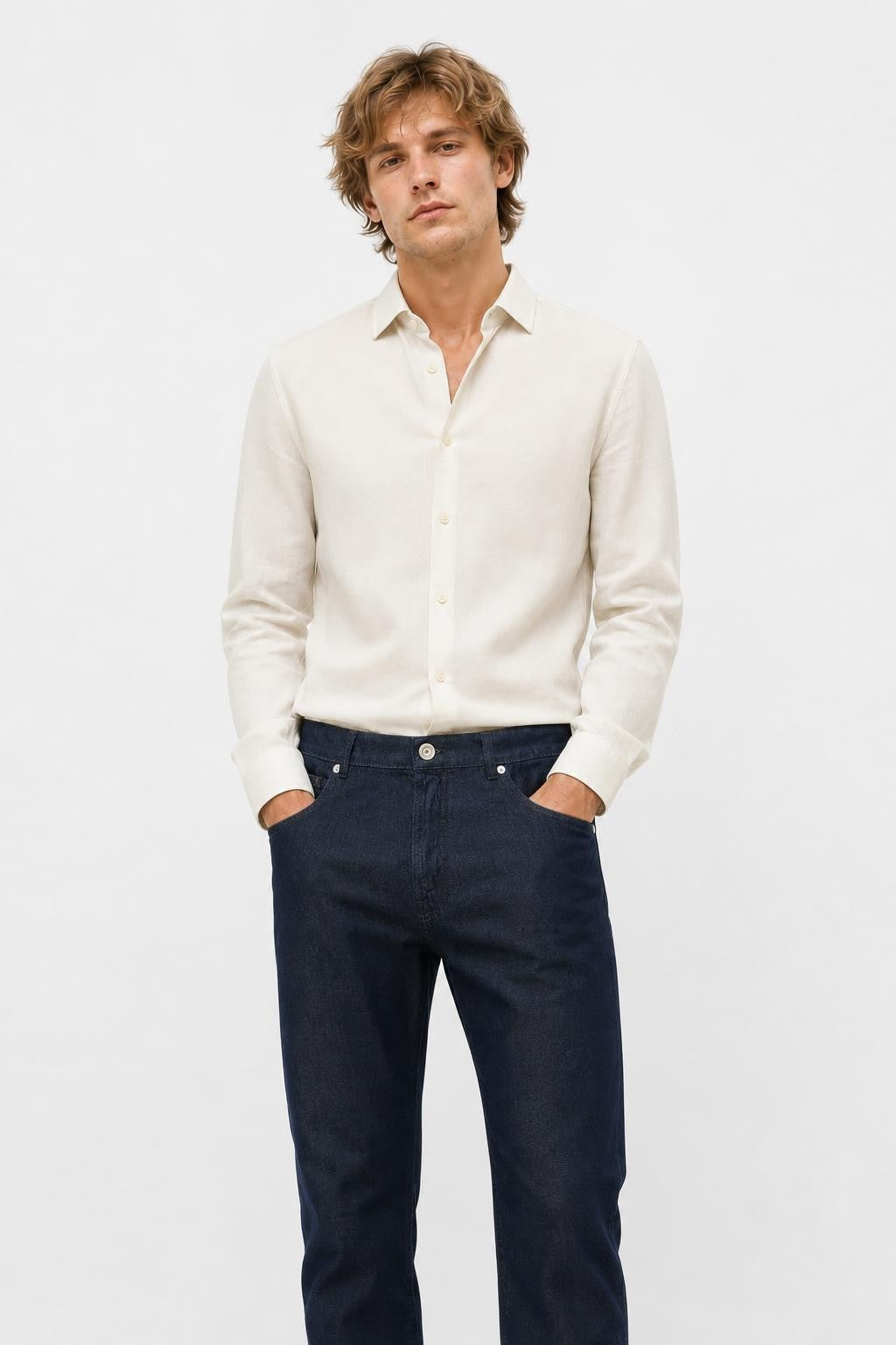 C.P. Company Cotton Tapered Jeans Navy